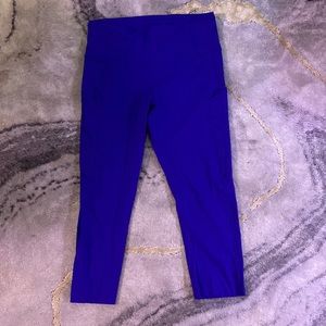 Bright Blue Lululemon Crop Leggings